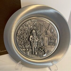The continental mint inc 1976 norman rockwell numbered pewter christmas plate